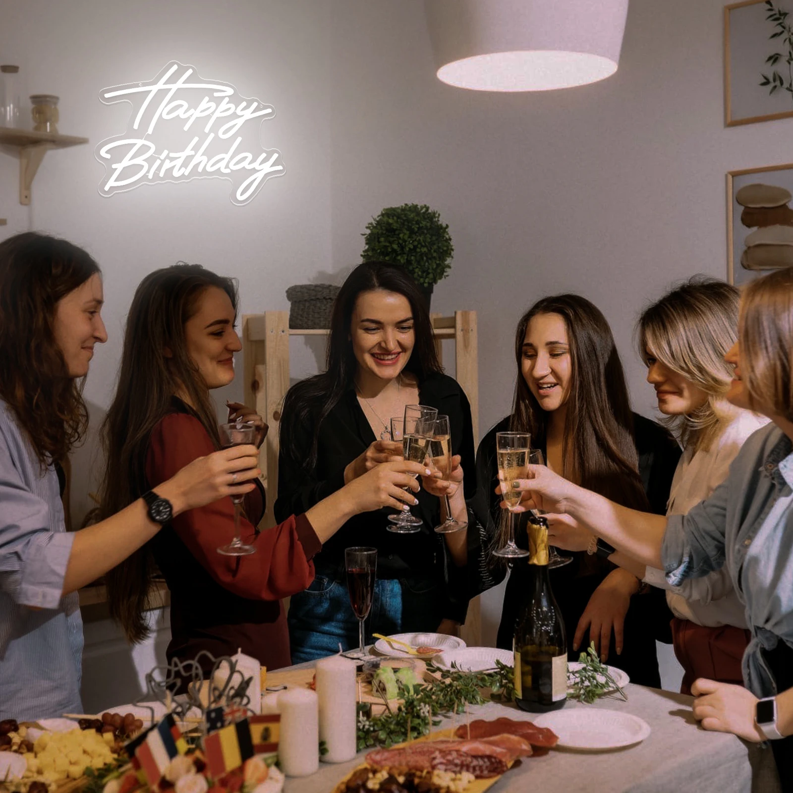 UponRay 생일 파티 장식용 LED 네온 사인, 베이비 네온 라이트, 파티 홈 행잉 장식
