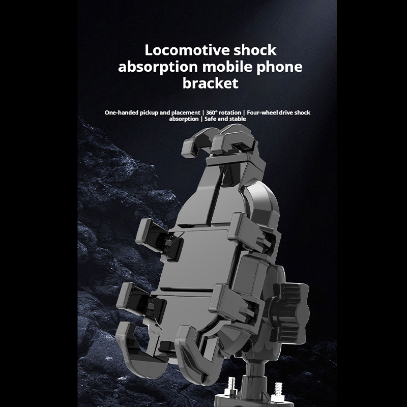 Suporte do telefone da bicicleta da motocicleta com amortecedor guiador da bicicleta espelho retrovisor montagem para 4.7-7.1 polegada smartphones à prova de choque