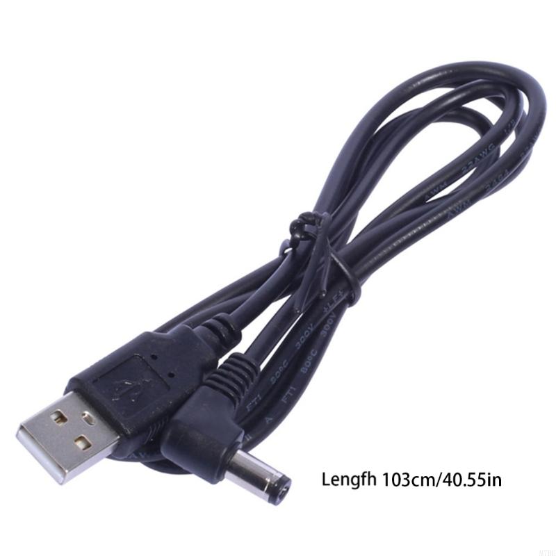 M7BE USB fleksibel ke DC5.5 x 2.1mm Pengisian Kawat untuk Hard Enclosures 39.37in