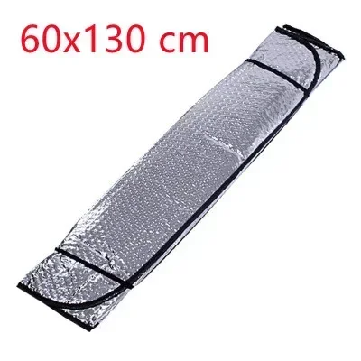 130X60 ซม.กระจกรถยนต์แบบพับได้ Sun Shade Visor COVER BLOCK Reflector แบบพกพา Breathable Anti UV Protector หน้าจอฟรี