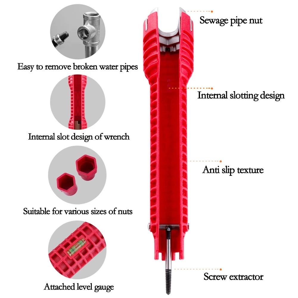 Multi-Functional Sanitary Wrench Pelvic Floor Leading Sleeve Disassembly Faucet Pipe Sink Sanitary Only Installation Tool