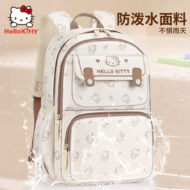 Sanrio Neue Hellokitty Schultasche Studentin Cartoon Niedliche Kinder Leichter und großer, gut aussehender Rucksack