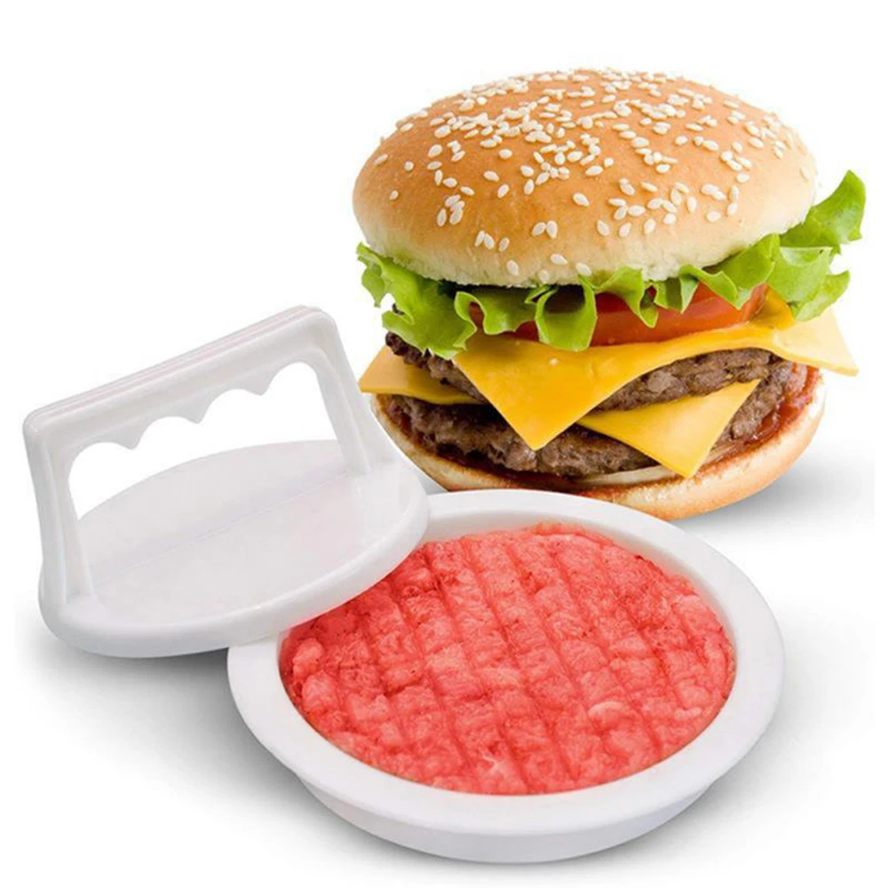 Prensa de plástico para hamburguesas rellenas, molde para hacer hamburguesas, herramienta de cocina, 1 unidad