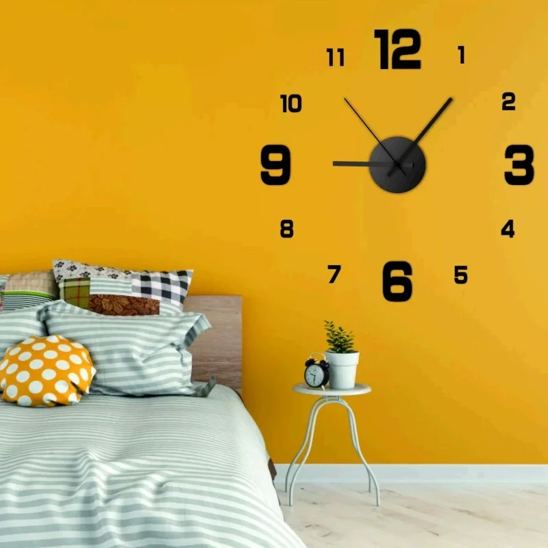 Modern Home Creative Frameless DIY Wall Decoration Wall Decoration Silent Clock Living Room Office Bedroom Wall Decoration Art