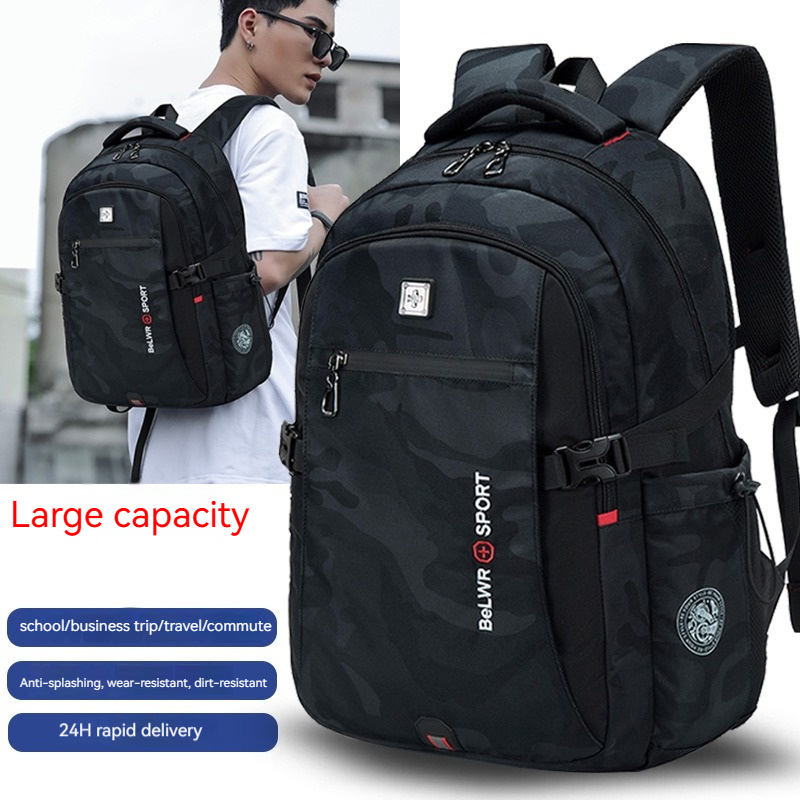 Mochila Escuela primaria Estudiantes de secundaria Mochilas de gran capacidad Reducción de carga ultraligera Viajes al aire libre Busines