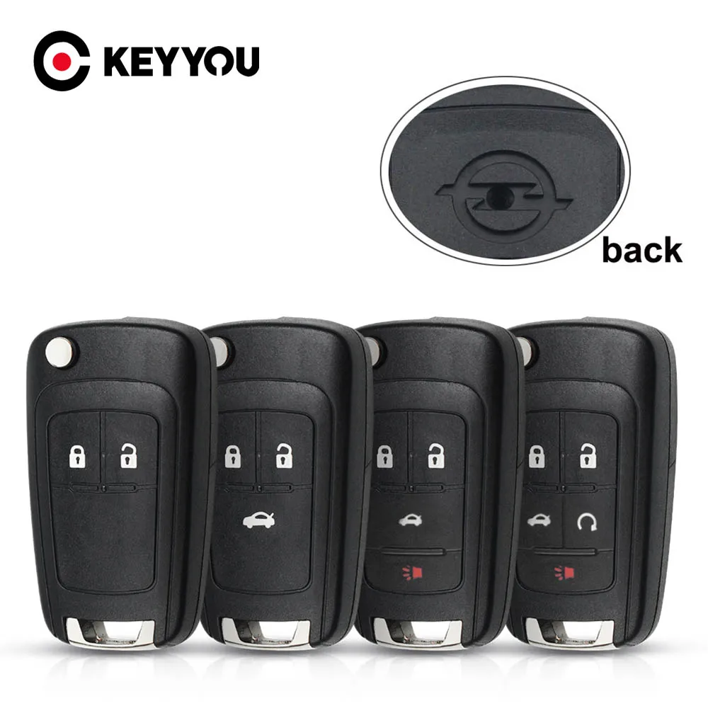 Keyyou 2 3 4 5 botão flip dobrável caso chave remota para opel vauxhall corsa astra vectra zafira omega chave escudo hu100 lâmina sem cortes