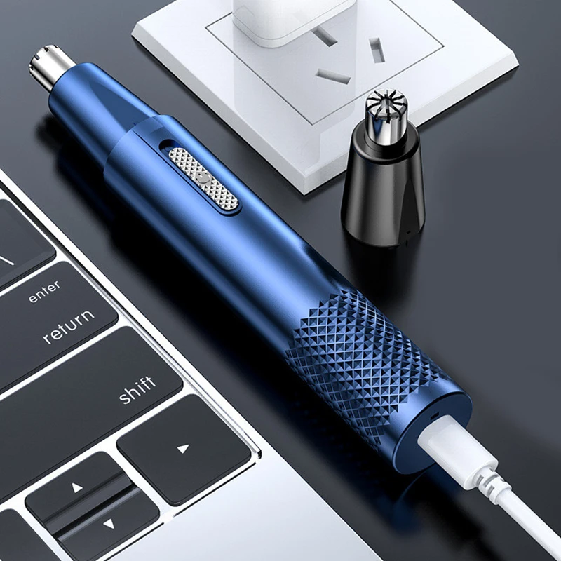Cortadora de pelo eléctrica para nariz, afeitadora multicinética recargable, dos en uno, Unisex, totalmente automática, lavable, recortadora de nariz