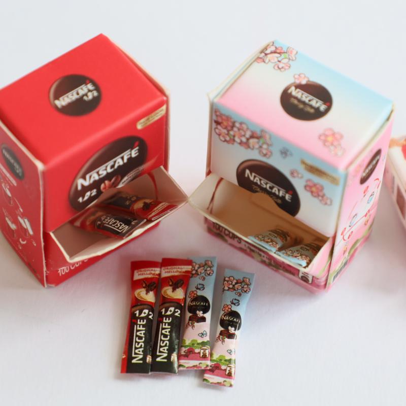 Nuevo 1/6 1/12 escala casa de muñecas miniatura bebida de café para Blyth OB11 BJD juguetes accesorios DIY pendiente