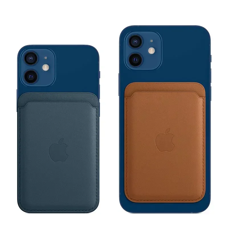 For iPhone 15 12 13 14 Pro Max Plus Mini cases Cover Accessories-Original Apple Leather Magsafe wallet Magnetic Card holder Case