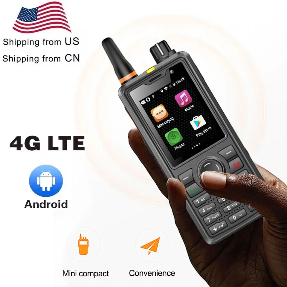 ANYSECU 4G-W2Pro Mạng 4G Phát Thanh N61 Android 7.0 LTE WCDMA GSM WIFI PTT Điện Thoại Di Động Làm Việc Với Thực ptt Zello