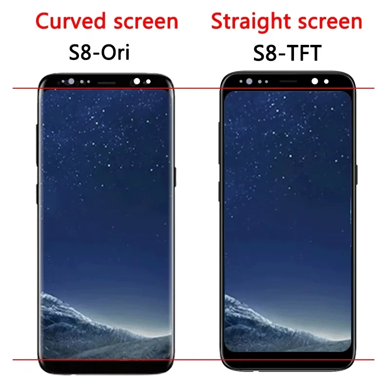 New TFT S8 Screen For Samsung  S8 G950F G950FD G9500 G950U Lcd Display with Frame Touch Screen Digitizer Replacement