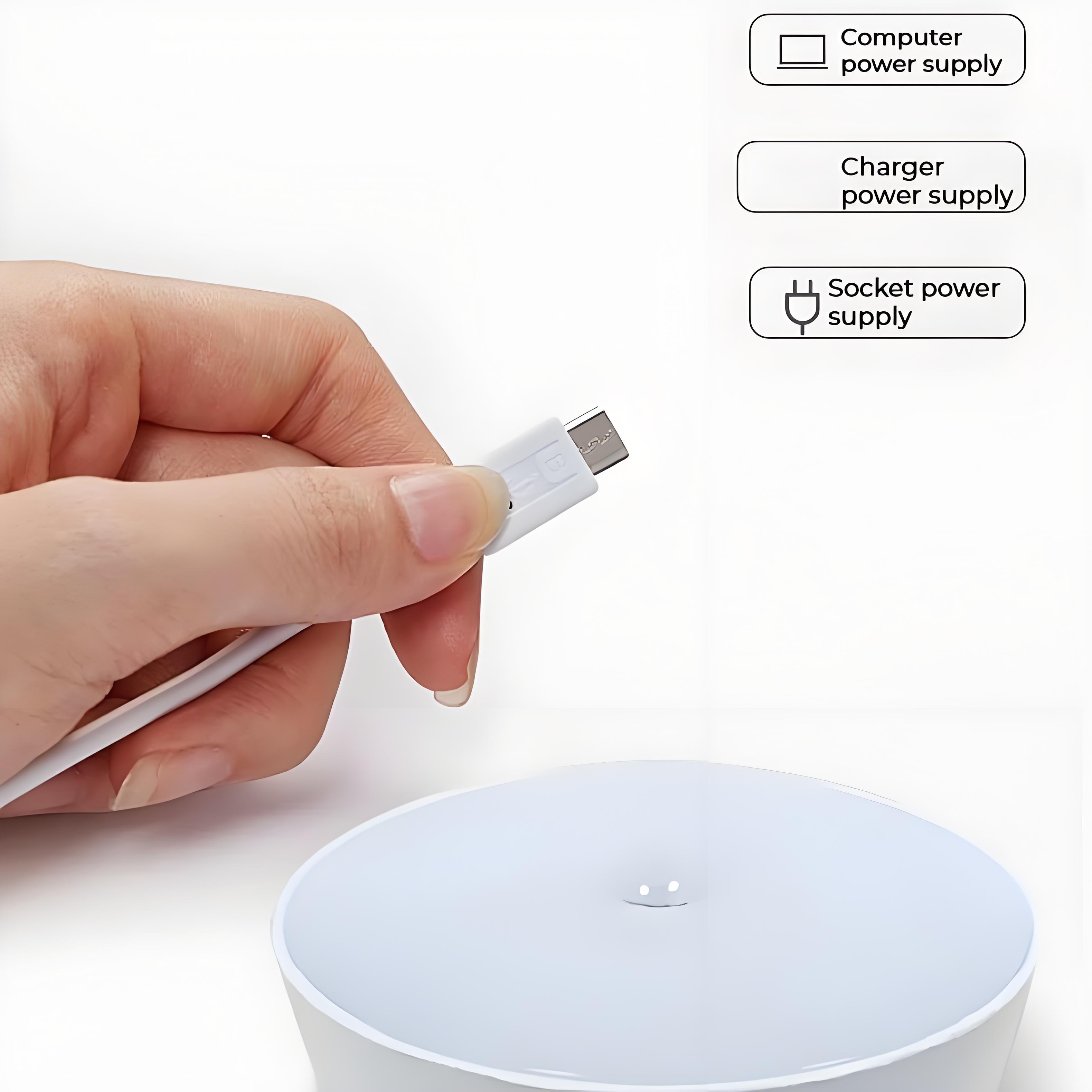 2pcs LED Smart Human Body Sensor Night Lamp Emergency Automatic Lighting USB Charging Wireless Magentic Suction Use Night Light