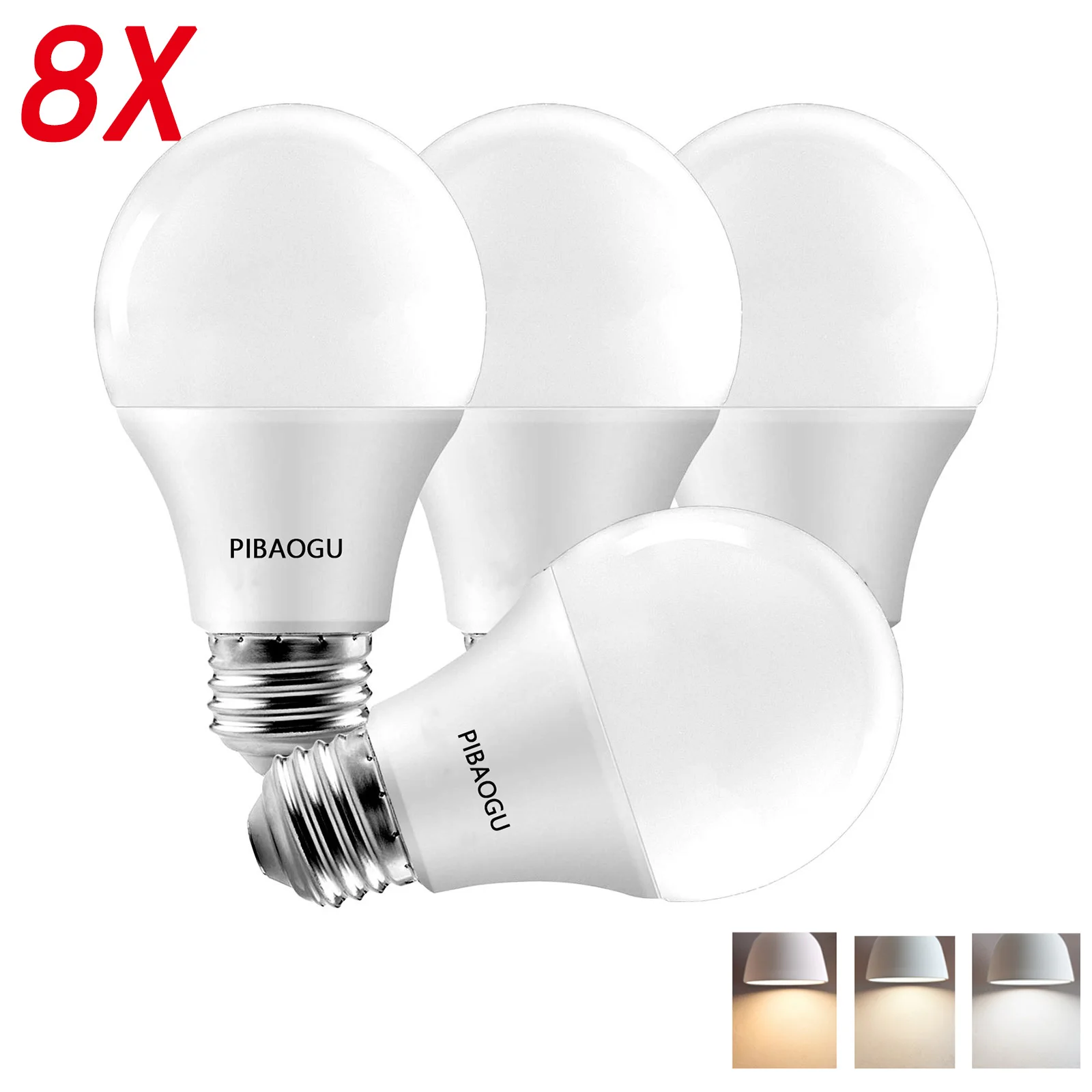 8PCS Lampadina LED E27 B22 E14 AC220/110V 3W 6W 9W 12W 15W 18W Luminosità e basso consumo energetico Soggiorno Lampadine LED per la casa