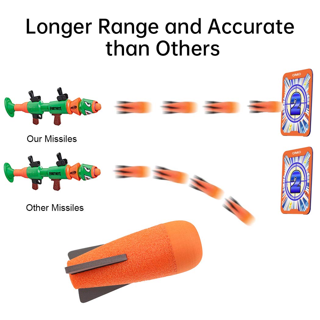 Foam Mega-Missile Refill Pack Toy Accessories Compatible For Nerf Rocket N-Strike Elite Series Missile Blaster Missile Launcher