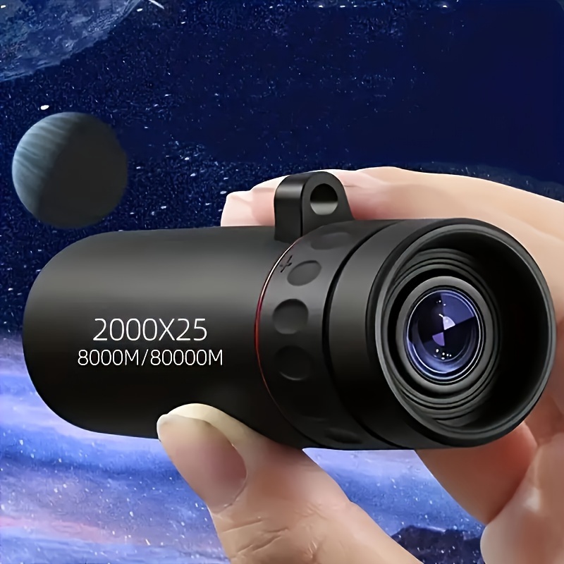 Telescopio monocular 2025 2000X25 HD, portátil compacto para viajes, senderismo, pesca, camping, observación de estrellas, conciertos y observación de aves