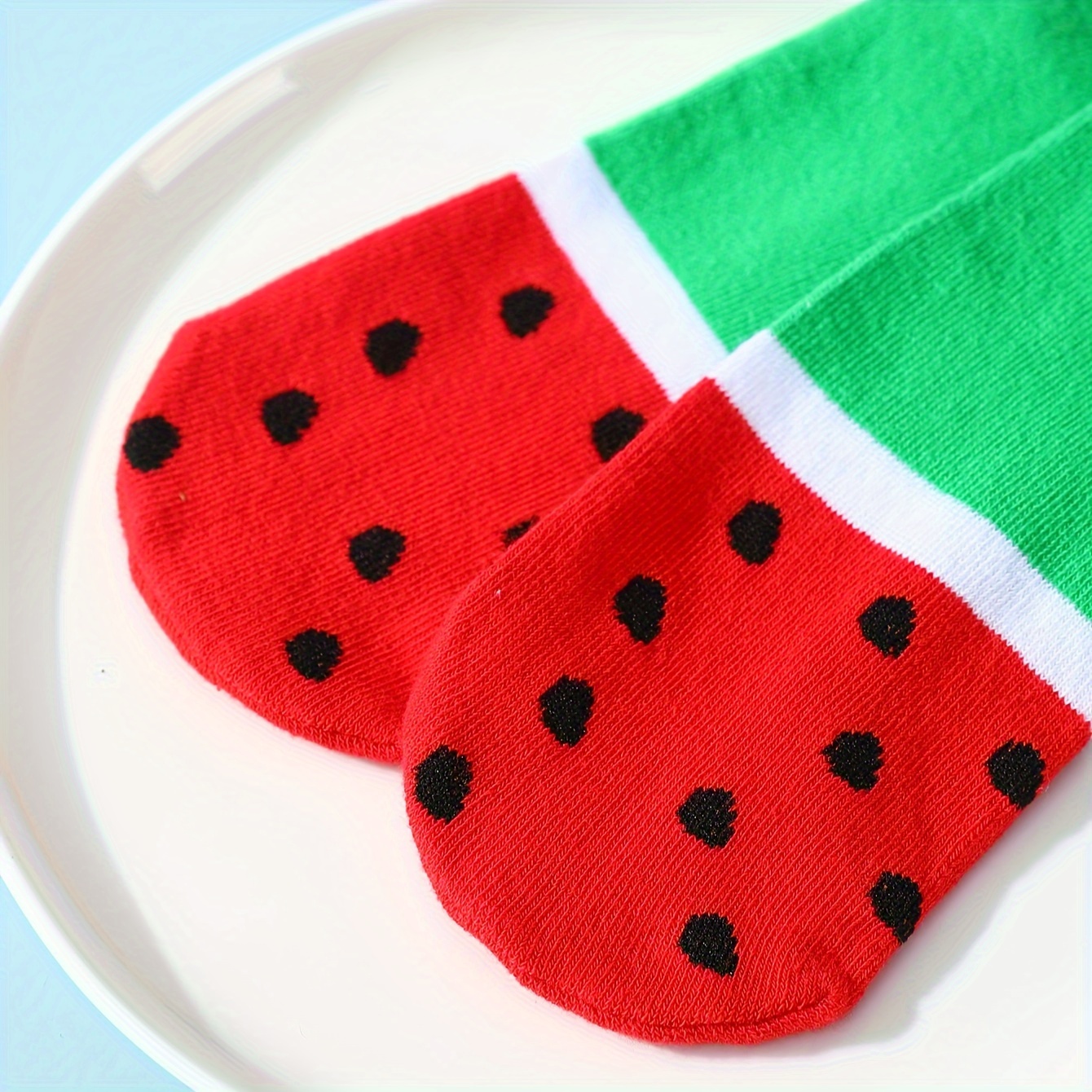 A pair of unique watermelon personalized patterns for men and women, gift socks for friends on Halloween, all season collection