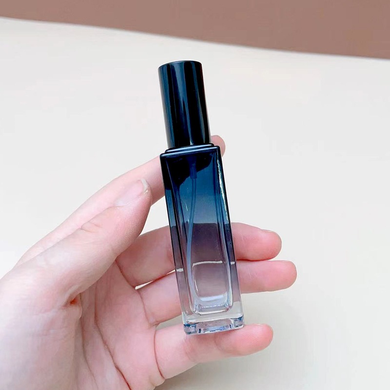 그라데이션 블루 향수병 5ml 9ml 20ml 빈 유리 향수 분무기, 여행용 화장품 리필용 스프레이 병 샘플 바이알