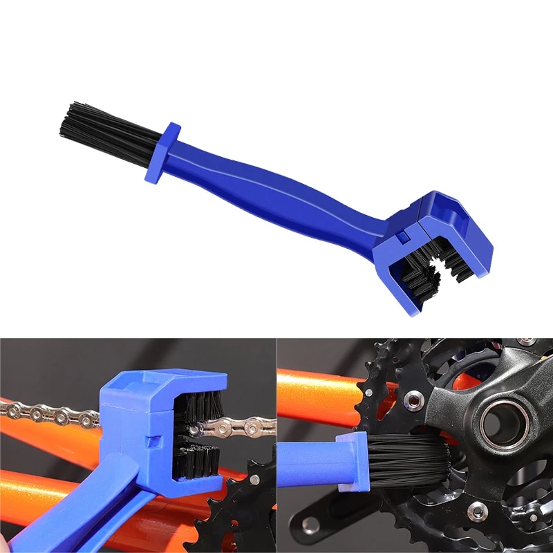 1 pçs motocicleta bicicleta corrente limpador escova de corrente para mountain road moto ao ar livre ciclismo volante ferramenta limpeza acessórios