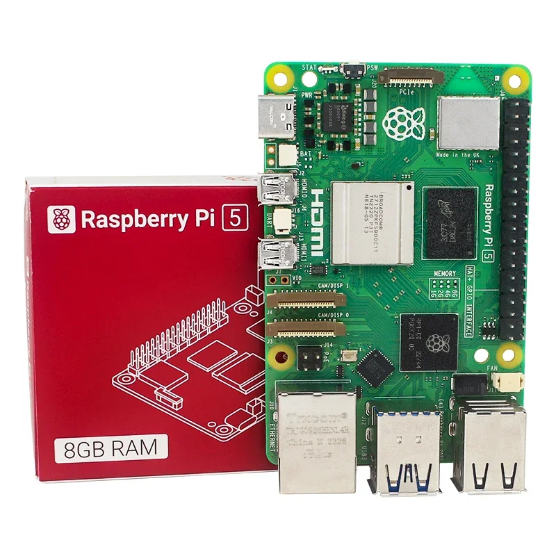 Raspberry Pi 5 Kit 4G 8G RAM BCM2712 Python 5B 4Kp60 PCIe 2,0 RTC caja de Metal opcional 27W fuente de alimentación última placa Dev RPI 5