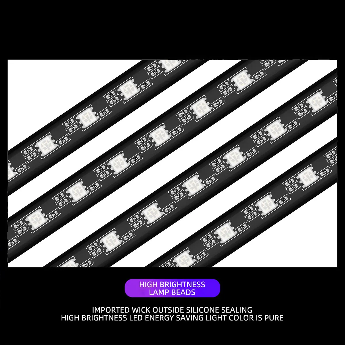 Rgb app led motocicleta carro atmosfera pé luz controle app flexível à prova dwaterproof água controle de som 12v moto lâmpada decorativa tira