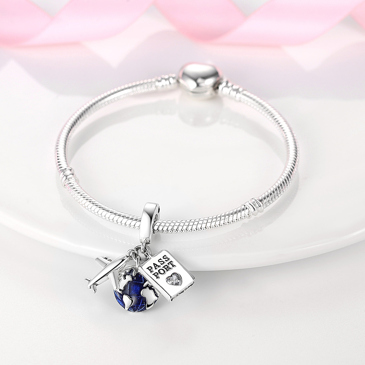 925 prata viagem avião câmera encantos caber pulseira original colar diy grânulo para mulheres jóias fazendo presente