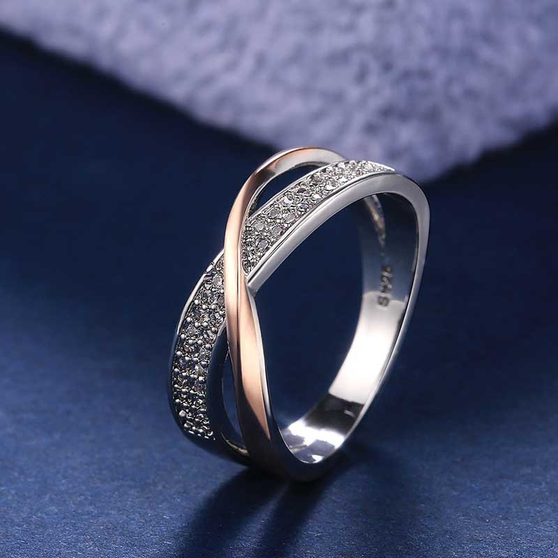きらめくジルコンの婚約指輪 - 14K ゴールドメッキ、結婚式、パーティー、普段着に最適