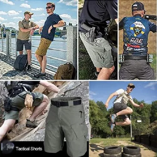 Choice-pantalones cortos tácticos de carga impermeables para hombre, militares urbanos, de camuflaje para exteriores, transpirables, de secado rápido, informales, para verano