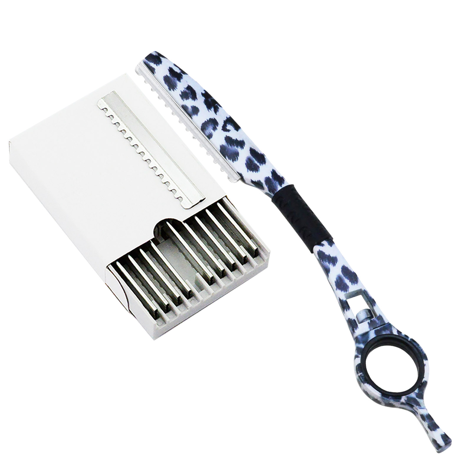 Univinlions Mỏng Lưỡi Dao Cạo Thẳng Salon Làm Tóc Dao Cạo Dính Tóc Xoay Tóc Hớt Tóc Cắt Mỏng Hơn