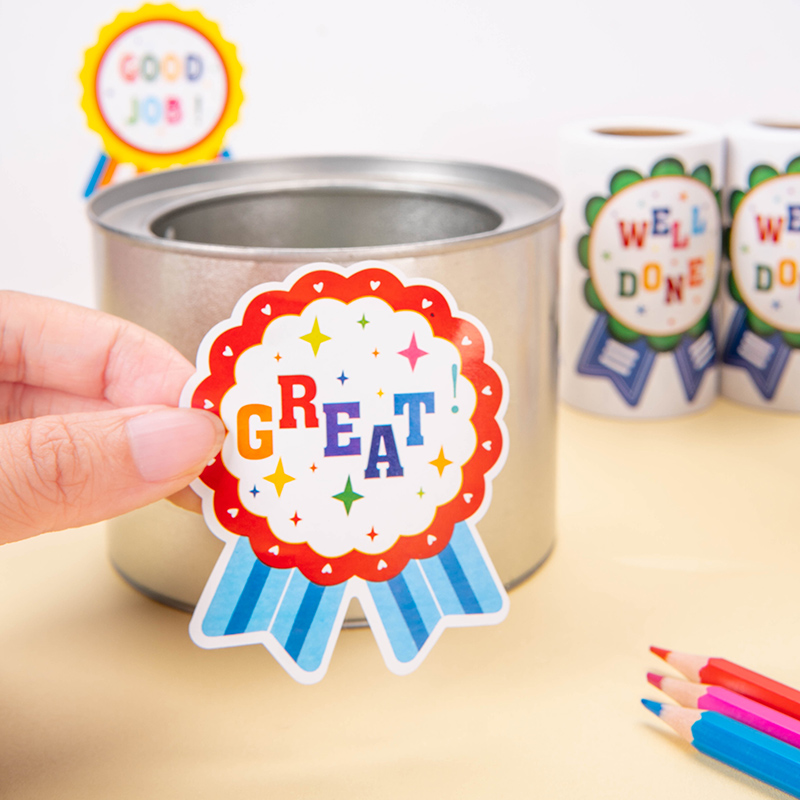 子供向けの受賞歴のある音声物ステッカー,100〜500個,子供向けの素敵な記事,先生の報酬ステッカー,文房具