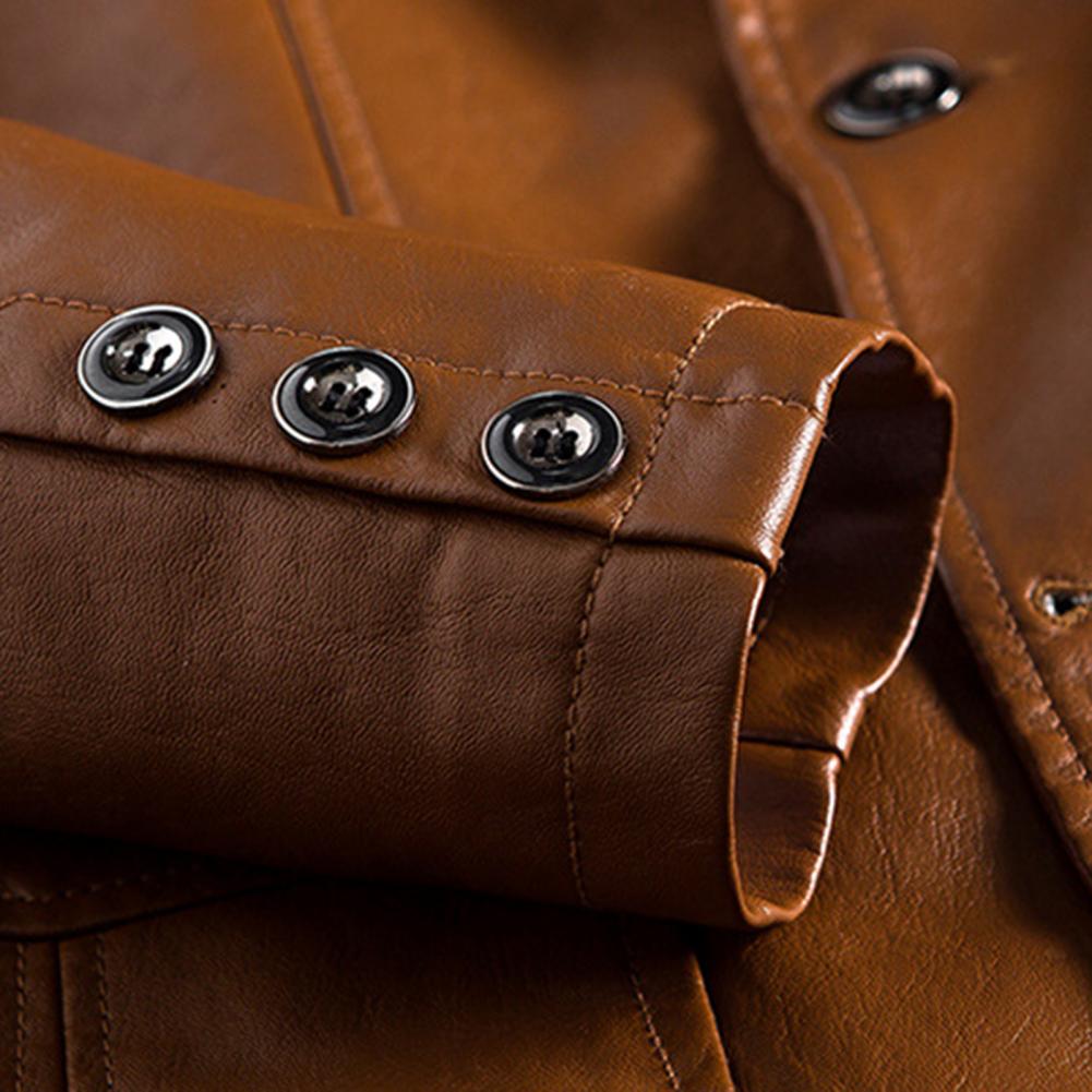 Costume décontracté en cuir de mouton naturel pour hommes, veste Slim, Section fine, noir et marron, printemps et automne