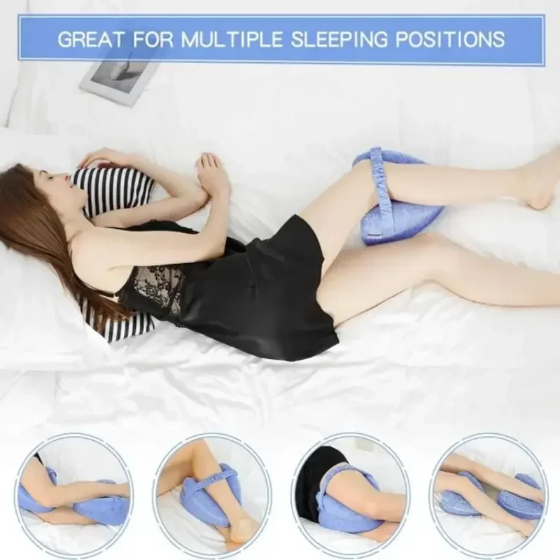 Almohada de algodón con memoria para piernas, cojín ortopédico para dormir, ciática, espalda, cadera, alivio del dolor, almohadilla para piernas y muslo, almohada de espuma para el hogar