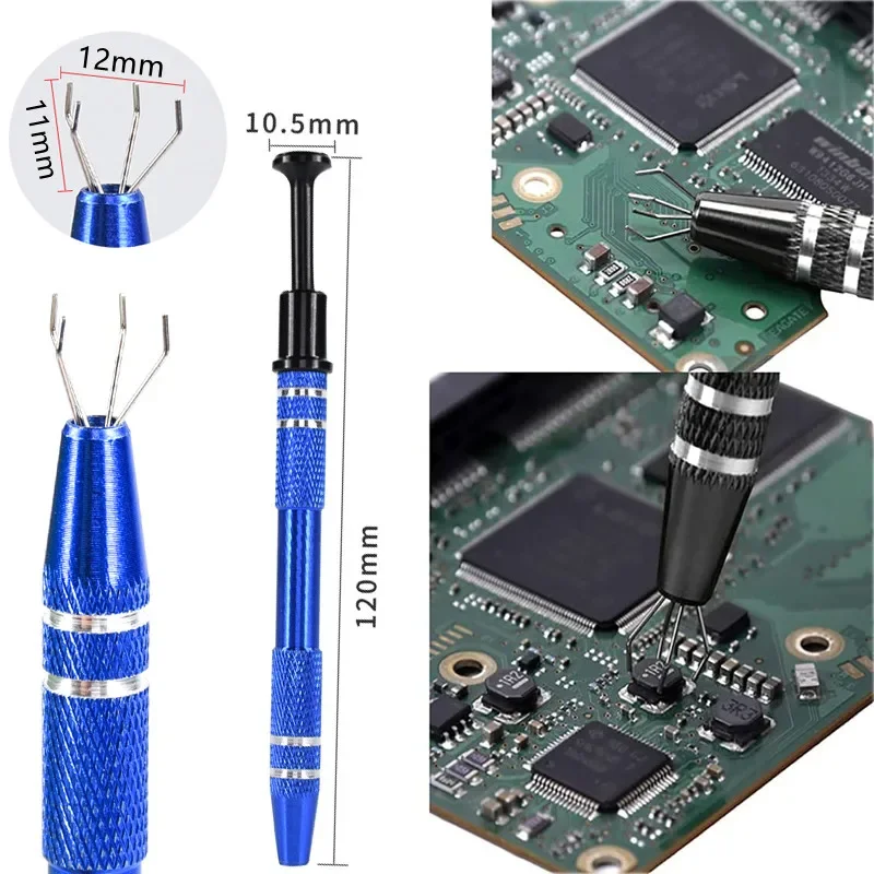 4-Klauen IC Chip Extractor Remover Tool Präzisionsteile Grabber Extractor Pick Up Puller für Reparaturwerkzeug für elektronische Komponentenmuttern