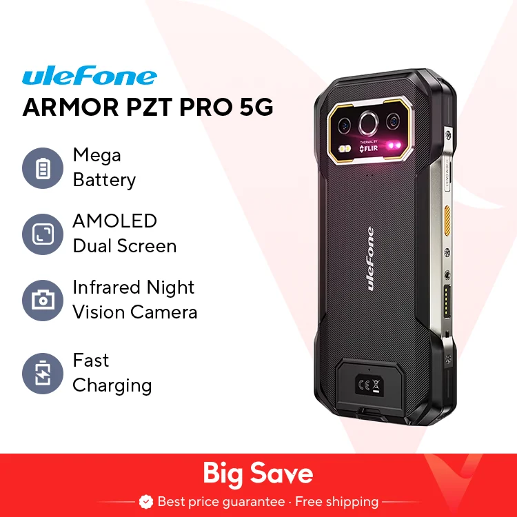 【Estreno mondiale】Ulefone Armor 27T Pro 5G Telefono robusto 10600mAh Smartphone Android 14 Fotocamera notturna 50MP+64MP 6,78" 24GB+256GB NFC