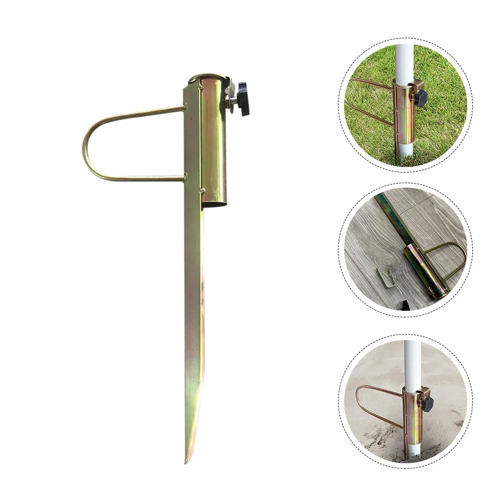 Durable Galvanized Umbrella Sand Anchor Outdoor Sunshade Holder Patio Stakes Fixing Base Camping Grabber Garden