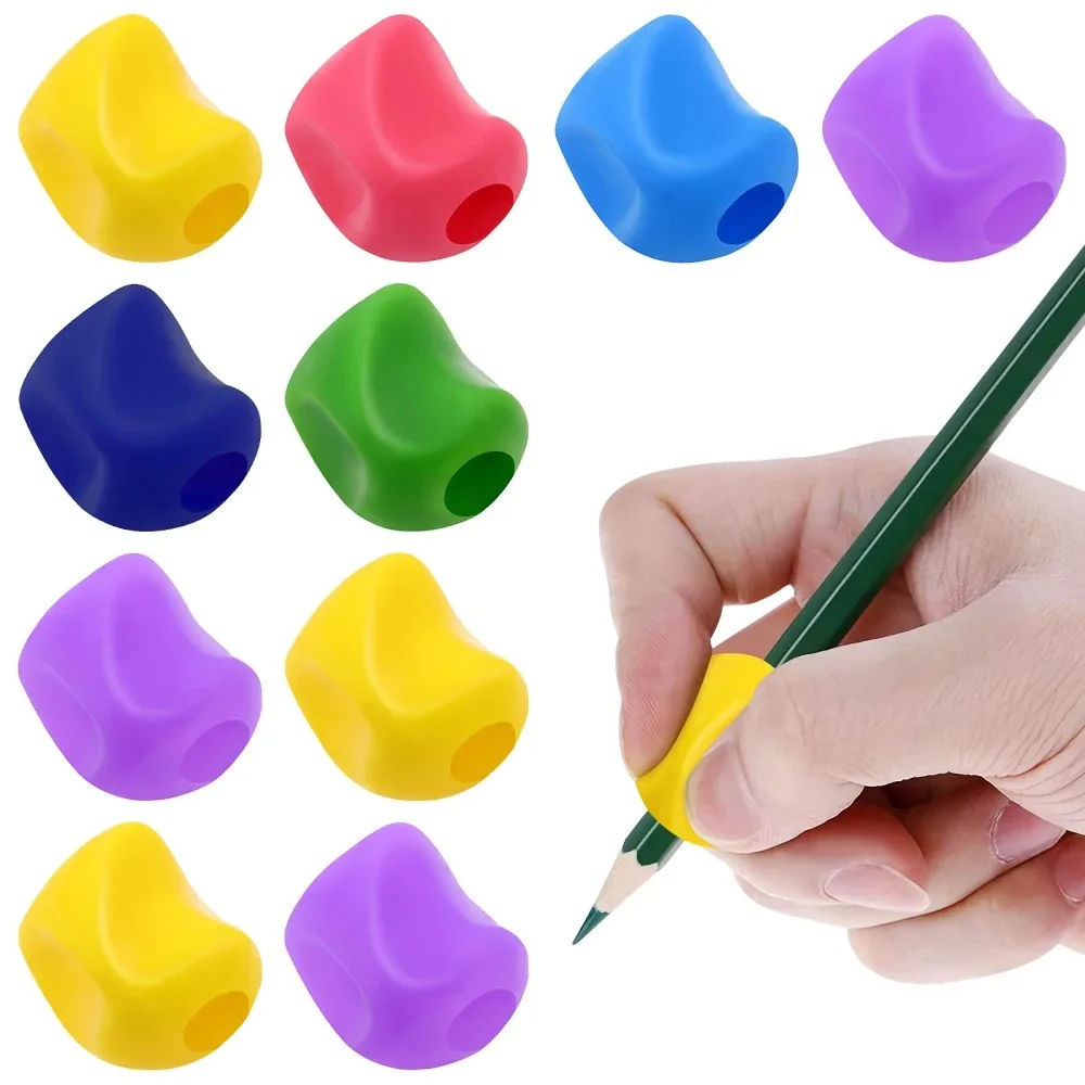 5/10pcs Pencil Special Pen Holder Ergonomic Writing Aid Writing Corrector Grip For Kids Handwriting Pen Holder Correction