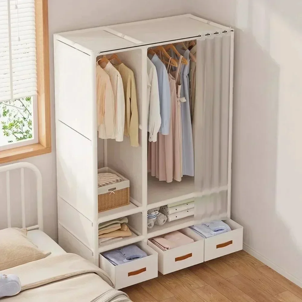 Wardrobe for HomeUse Bedroom Simple and LargeCapacityFabric Cabinet Sturdy and DurableDust-proof Storage Wardrobe Organizer Rack