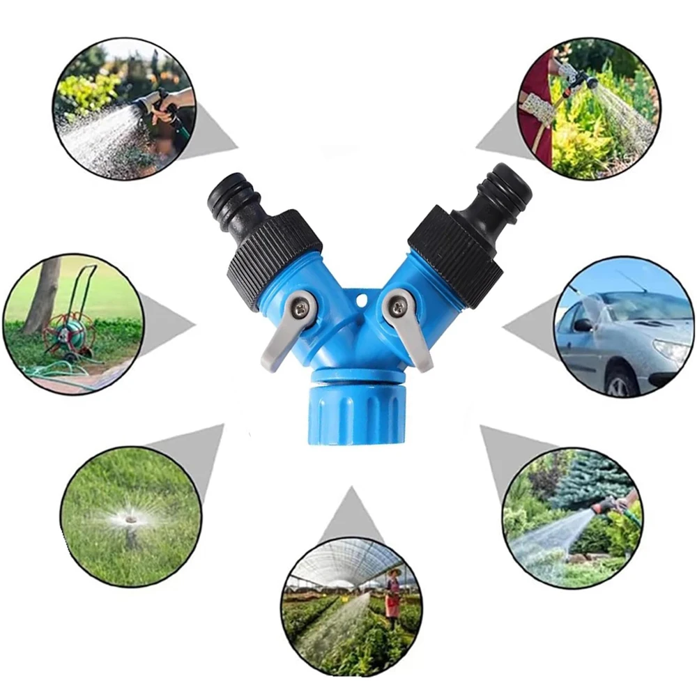 Válvula de derivação de rosca fêmea, conector rápido em forma de y, divisor de irrigação de jardim, controlador de lavagem de carro, suprimentos de rega
