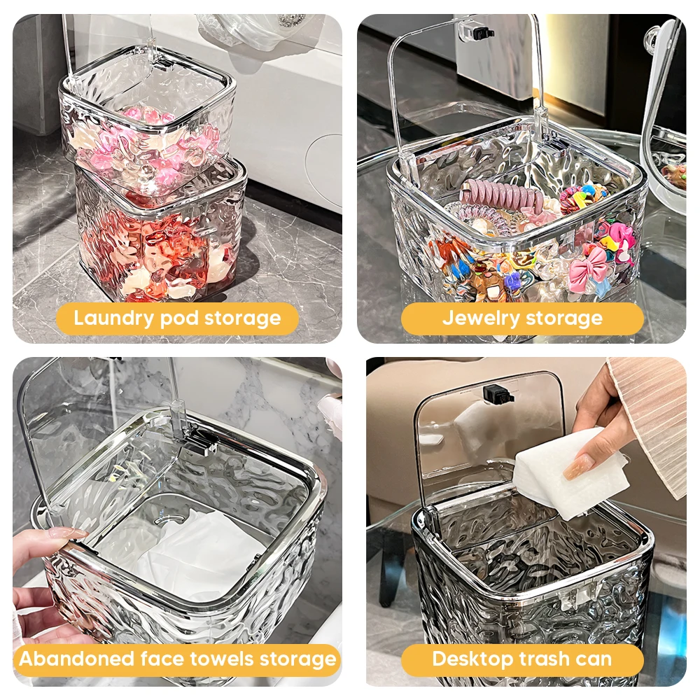 Laundry Pods Container Clear Storage Box For Washing Capsules Dryer Sheets Container Laundry Room Storage Organizer
