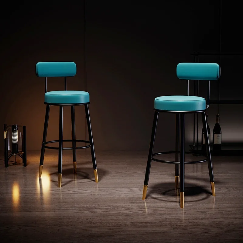 Nordic bar cadeiras para casa, cadeira alta minimalista e moderna com encosto
