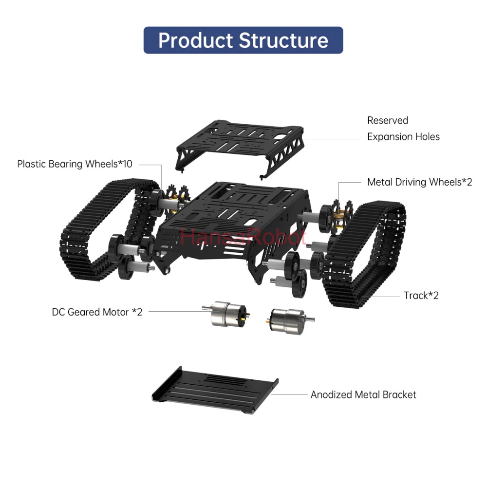 8 kg Nutzlast 2WD Crawler Roboter Tank Chassis Kit Caterpillar Smart Car Maker Diy für Arduino Raspberry Pi ROS Technologie