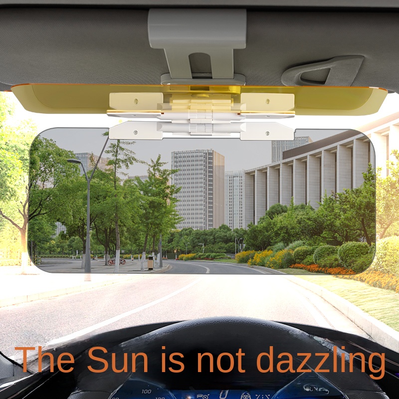 Car Sun Visor Goggle Clip-on Anti-UV Anti-Dazzle Sun Visor Clip-on Extender Rotatable Vision Safety Driving At Night Accessories