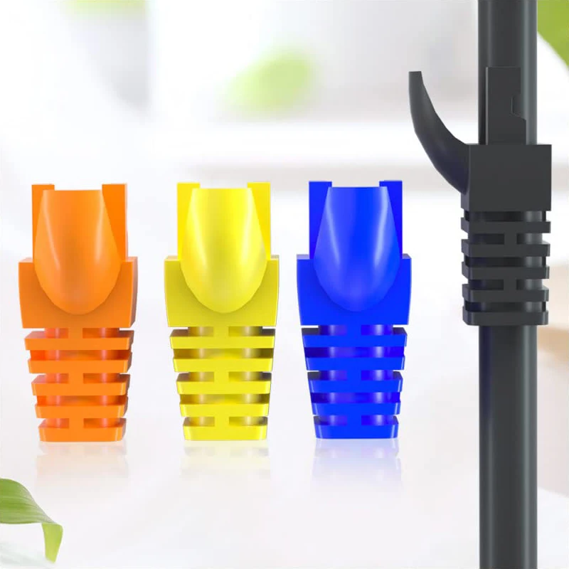 ZoeRax 100 шт. Cat5E CAT6 RJ45 сетевой кабель Ethernet сброс натяжения ботинки кабеля Соединительный разъем крышка