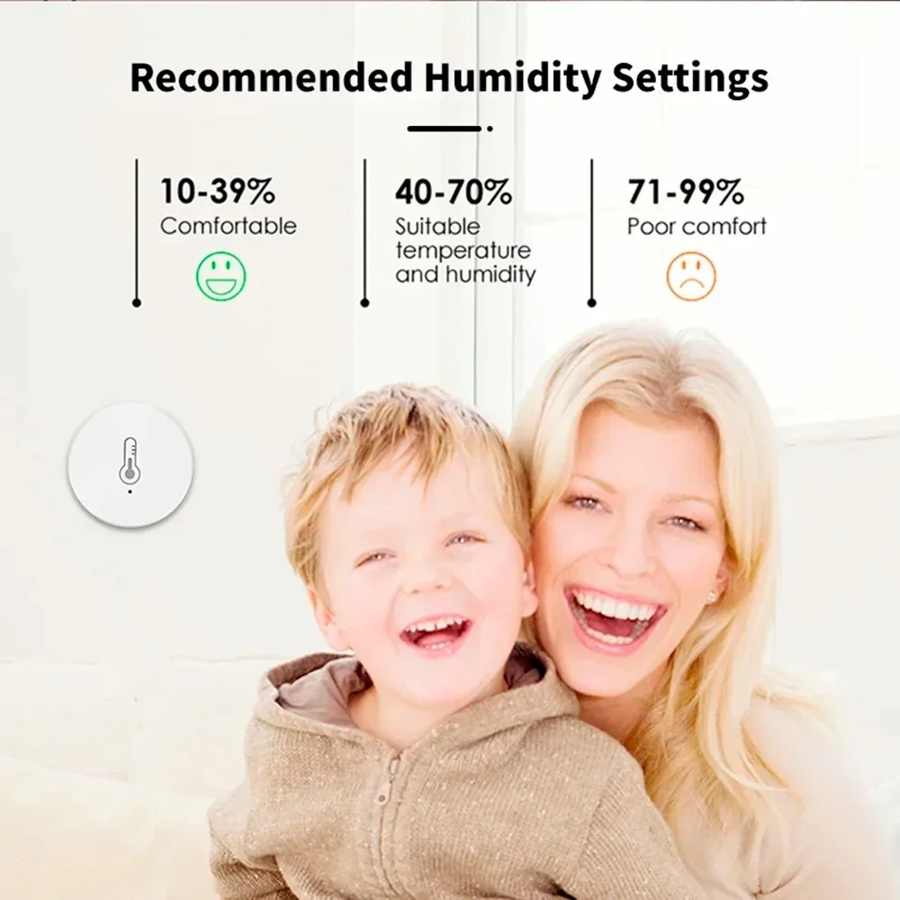 Sensor de temperatura y humedad en tiempo Real Tuya ZigBee, funciona con Alexa, Google Home, Smart Life/Tuya Smart App Control