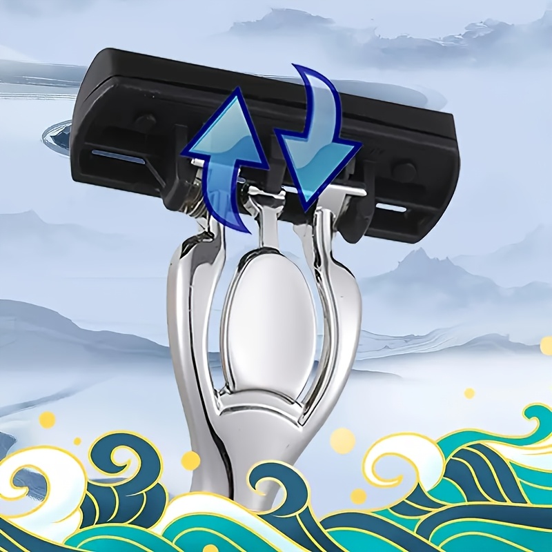 High Quality Men Safety razor 6-Layer Germany Stainless Steel Shaving Blades Manual Shaver Replacing Cutter Head