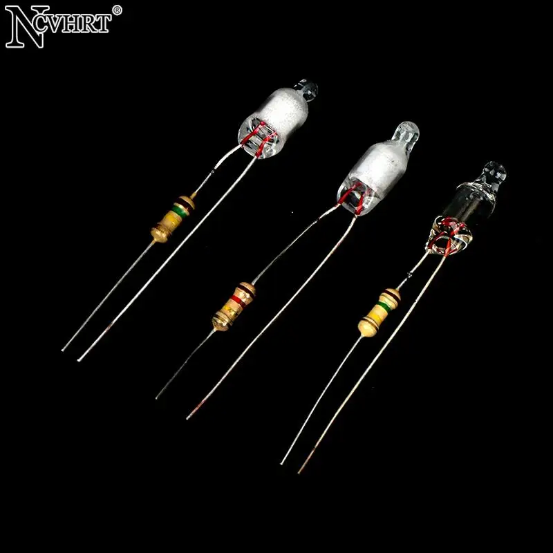 10 sztuk/partia 220V Neon żarówki 4x10mm 5x13mm główny wskaźnik zasilania czerwony standardowy Mini Neon wskazanie światła, z oporem