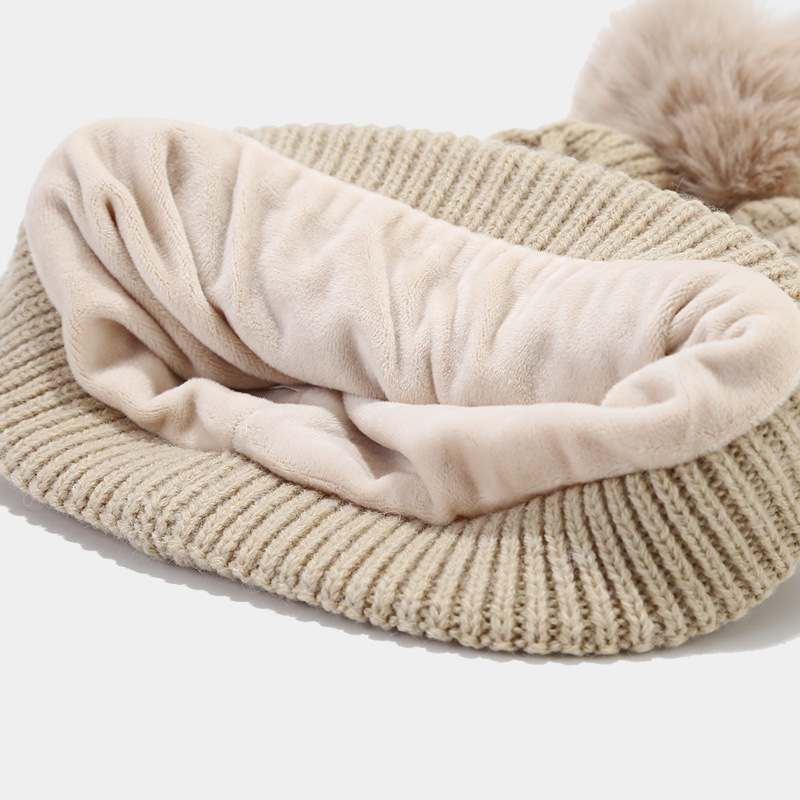 Heißer Herbst Winter neue einfarbige dicke Wolle Hut Schal Handschuhe dreiteilige Mode einkaufen warmen Anzug Gorros Invierno Mujer