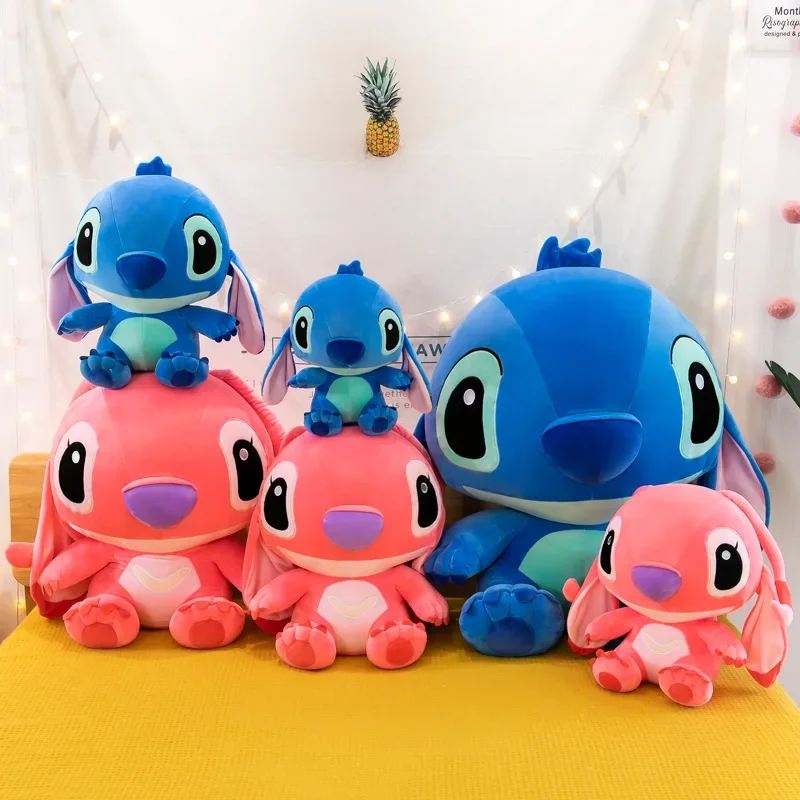 20-60 ซม.ขนาดยักษ์ Lilo & Stitch คู่การ์ตูนตุ๊กตา Plush อะนิเมะ Plushs ของเล่นจี้ของเล่นหมอนเด็กของขวัญวันเกิด