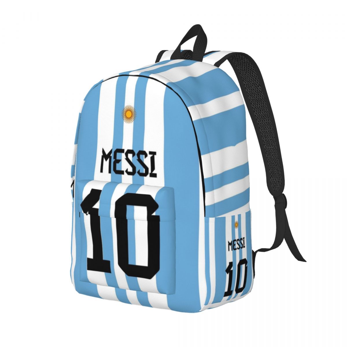 Argentina-No.10-Messi For Girls Boys Fashionable, fully printed, and comfortable student backpack.
