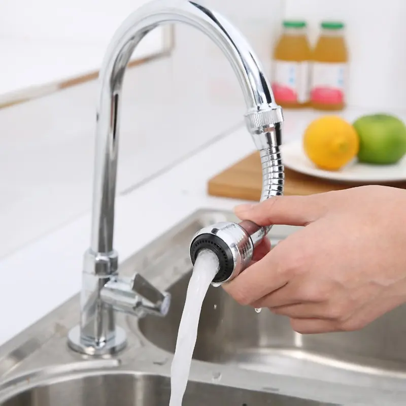 1pc rubinetto da cucina adattatore in acciaio inox lavandino del bagno risparmio idrico ad alta pressione risparmio energetico rotazione di 360 gradi, Spray