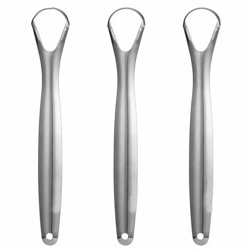 Stainless Steel Tongue Scraper-Portable Tongue Cleaner for Adults-Effectively Removes Bacteria and Plaque-Easy to Use and Clean